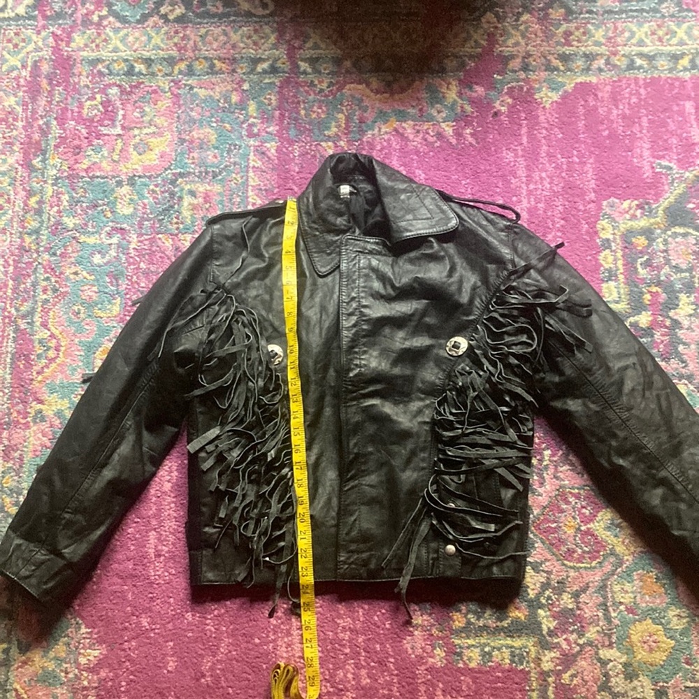 Unbranded Leather Fringe Jacket